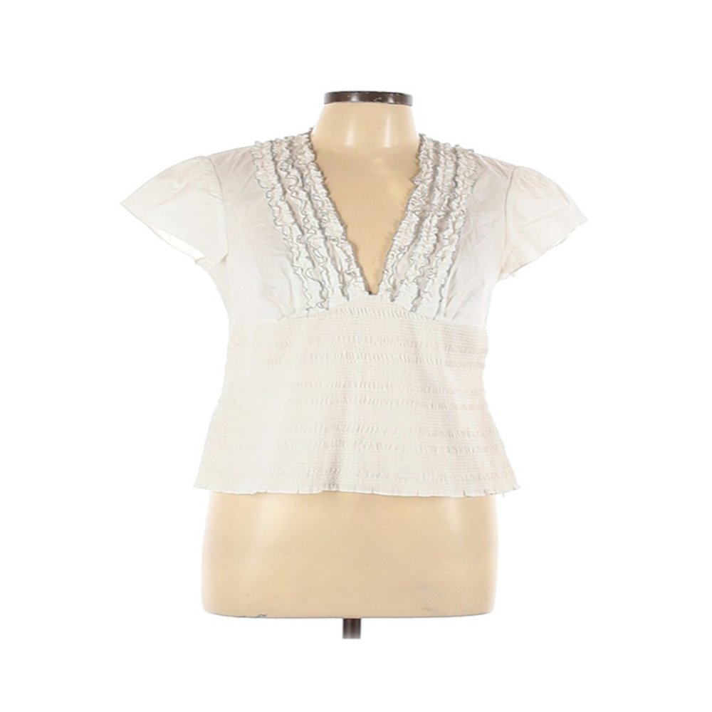 Catherine Malandrino white ruffled shirt
